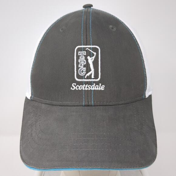 TPC Golf Scottsdale Strapback Baseball Cap Gray One Size Mid Fit Ahead Headgear - Picture 2 of 9